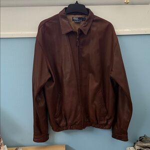 Polo by Ralph Lauren Rich Brown Leather Jacket